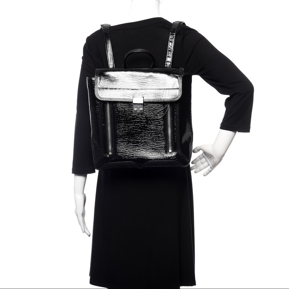 3.1 Phillip Lim Black Leather Backpack - Picture 2 of 4